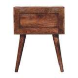 Honey Caramel Edessa Bone Inlay Bedside Table