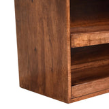 Buffalo Hide Pull out Honey Caramel Shoe Storage Bench | Hidden Storage