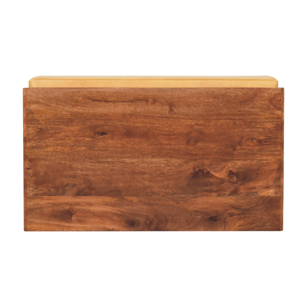 Buffalo Hide Pull out Honey Caramel Shoe Storage Bench | Hidden Storage