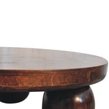 California Walnut Central Table with Ball Feet Accent Piece
