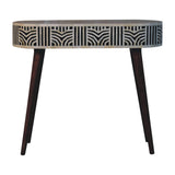 Honey Caramel Edessa Bone Inlay Console Table