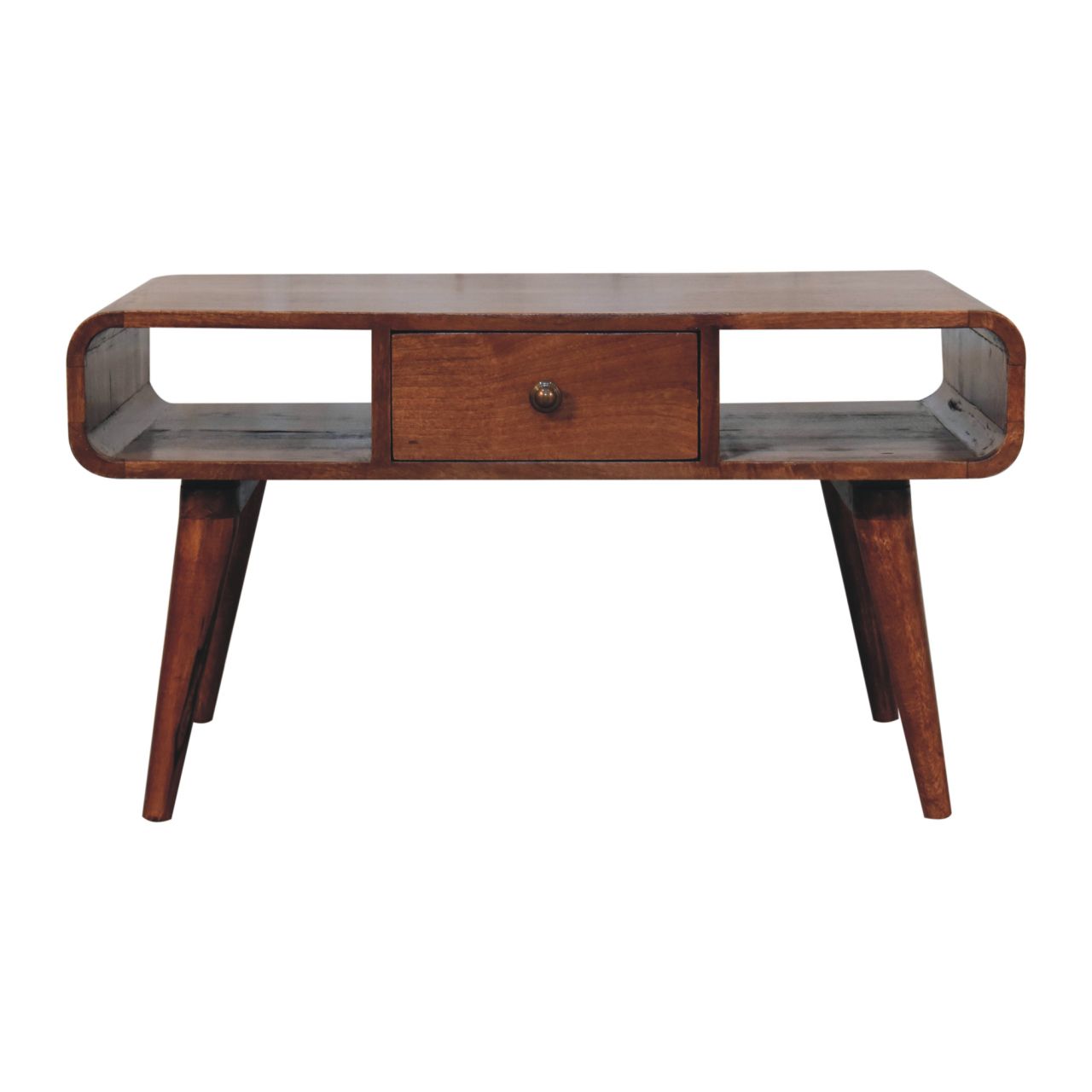 Curved Honey Caramel Coffee Table Default Title