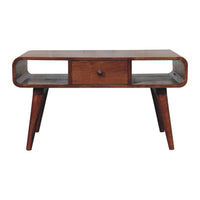 Curved Honey Caramel Coffee Table