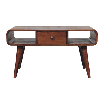 Curved Honey Caramel Coffee Table Default Title