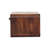 Curved California Walnut Wall Mounted Bedside with Open Slot | Solid Mango Wood