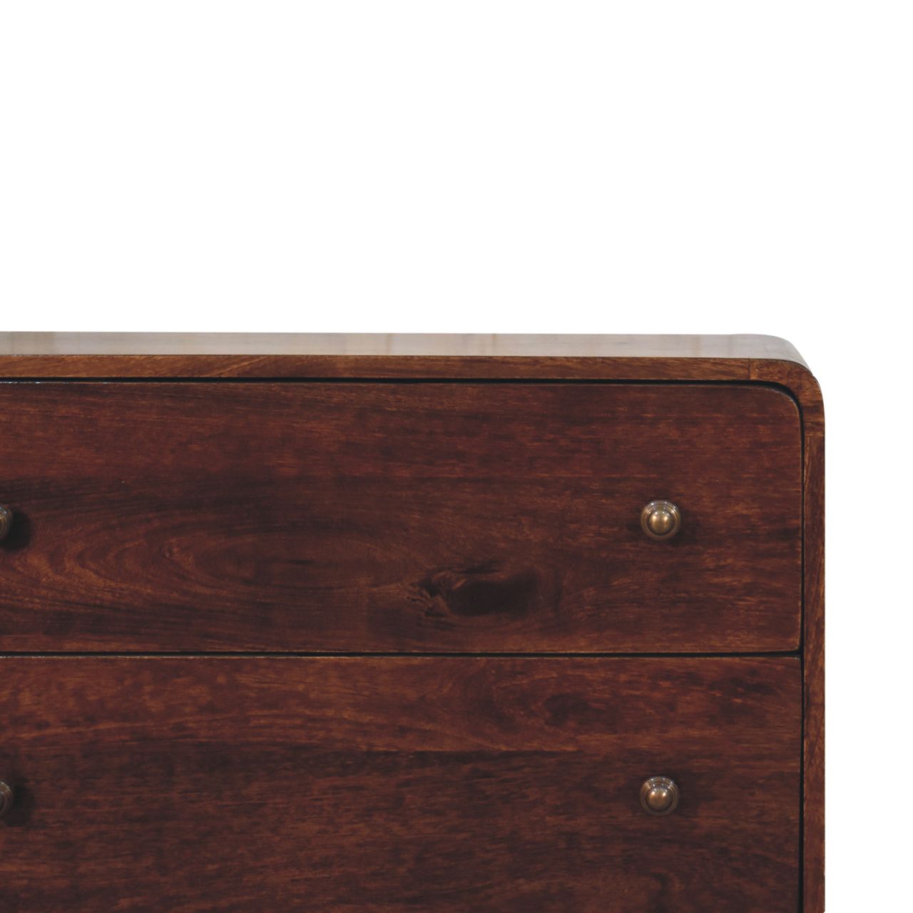 Curved California Walnut Chest of Drawers