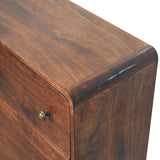 Curved California Walnut Chest of Drawers