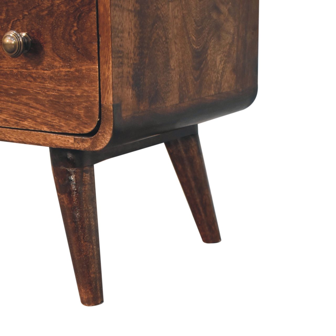 Curved California Walnut Chest of Drawers