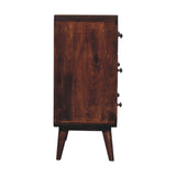 Curved California Walnut Chest of Drawers