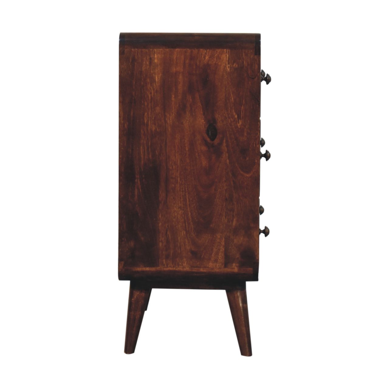 Curved California Walnut Chest of Drawers