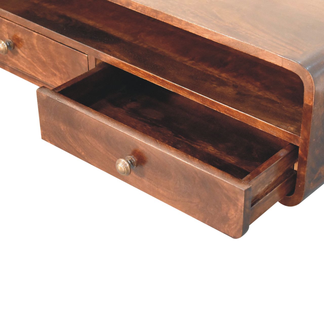 Floating California Walnut Open Console