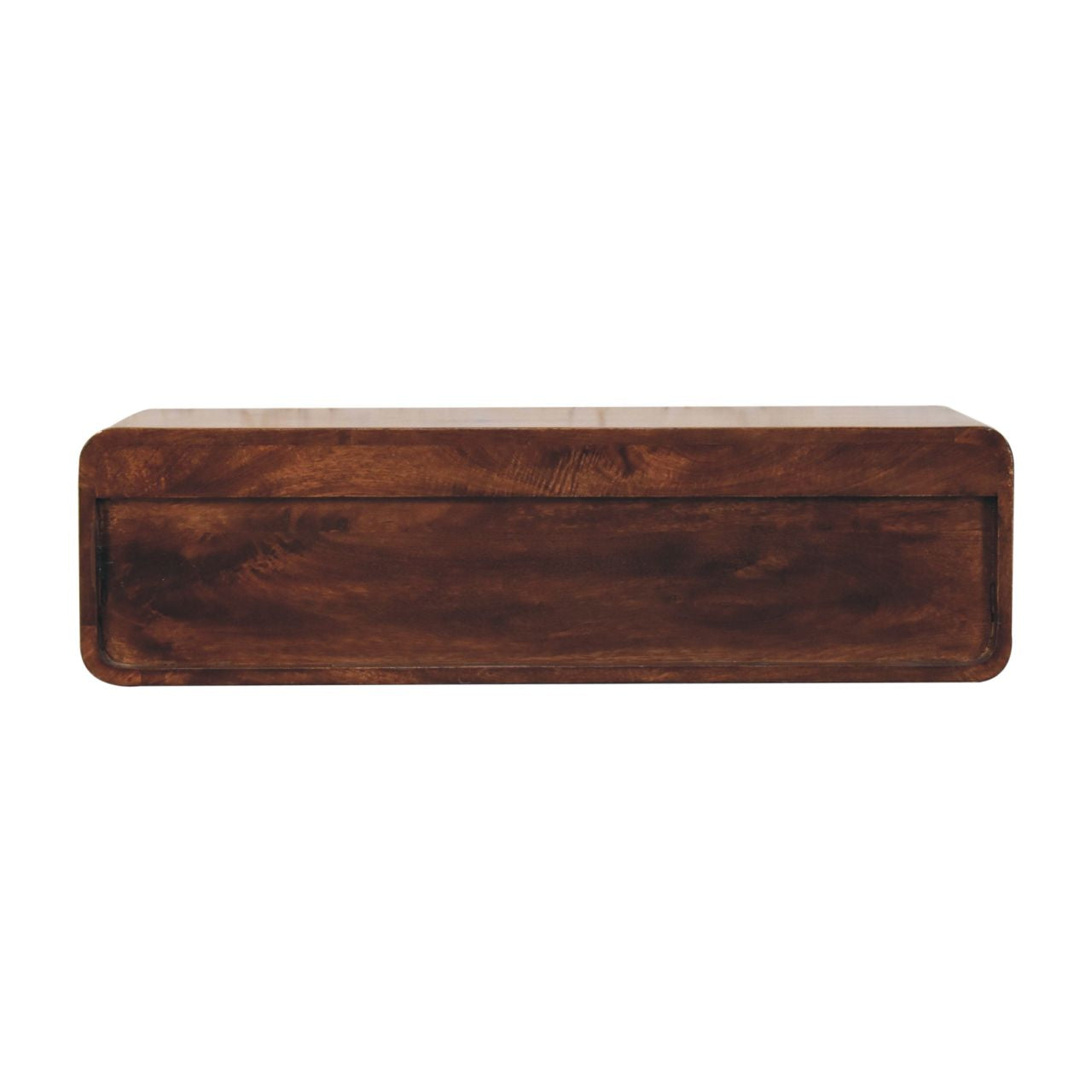 Floating California Walnut Open Console Table | Wall-Mounted