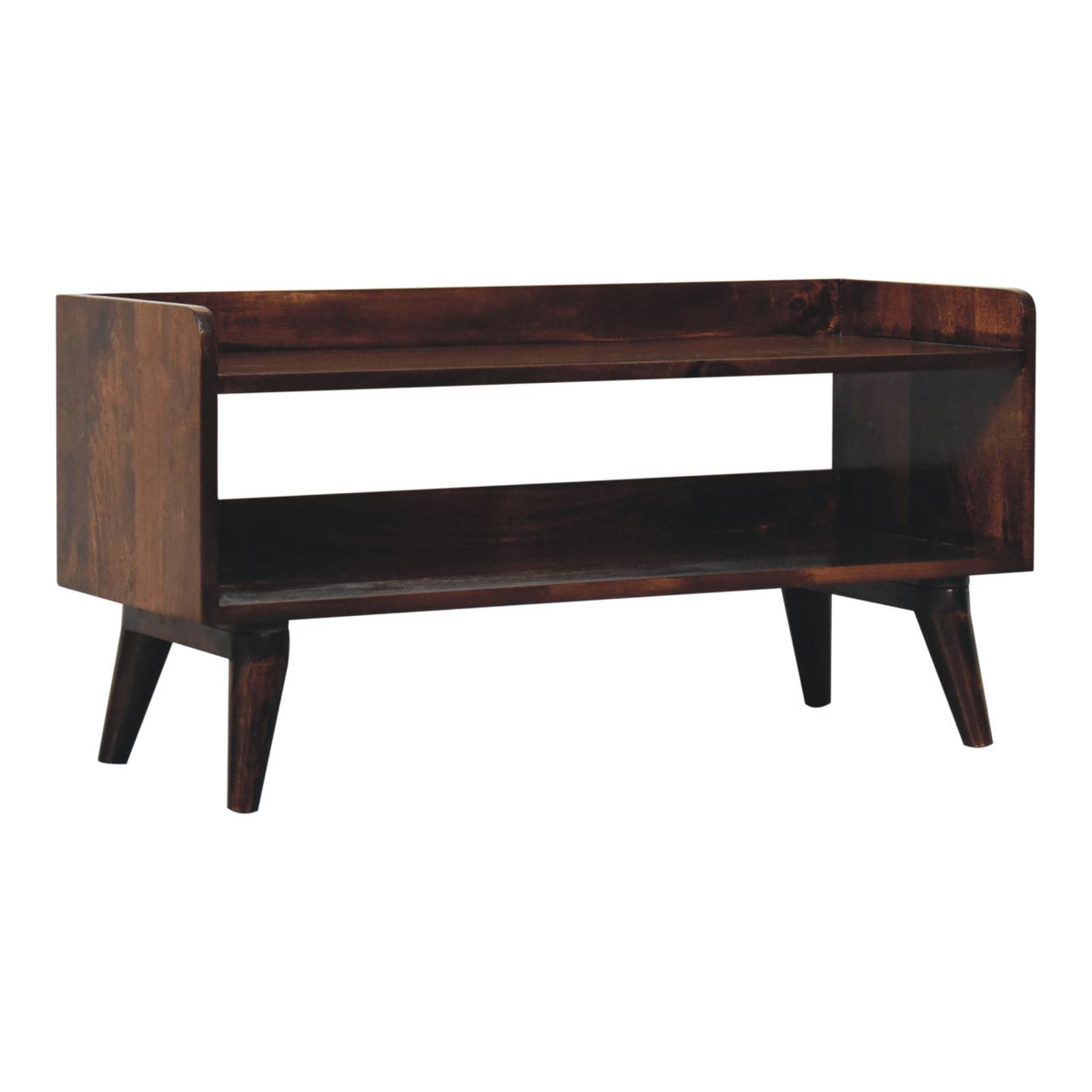 California Walnut Nordic Storage Bench | Hidden Storage