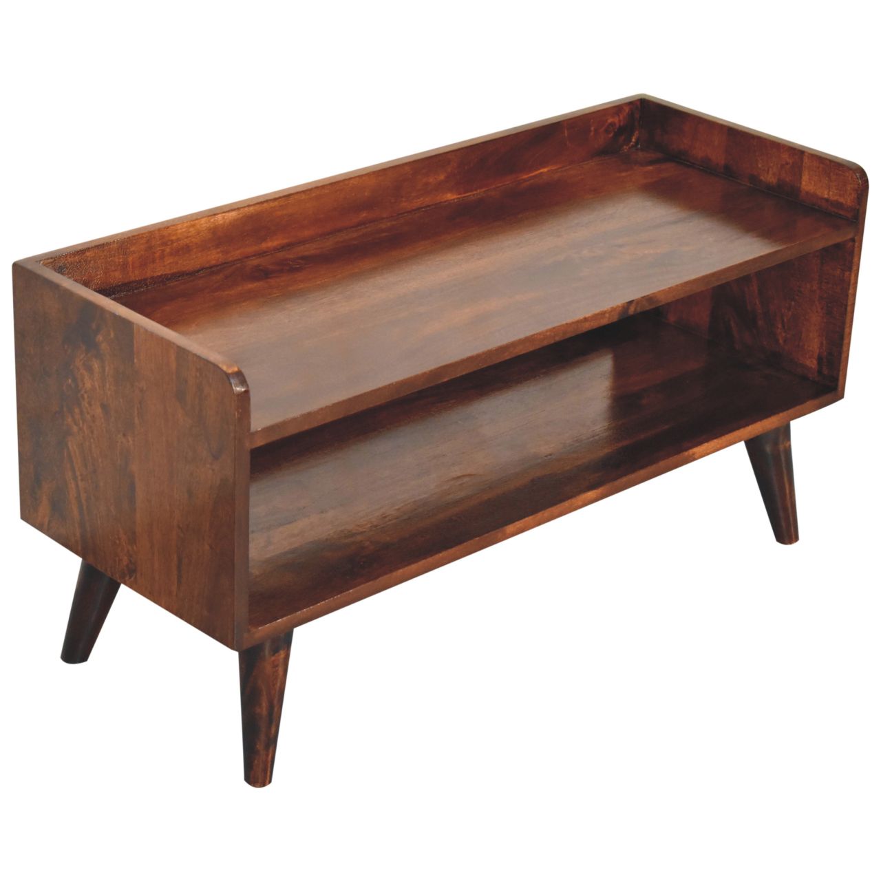 California Walnut Nordic Storage Bench | Hidden Storage