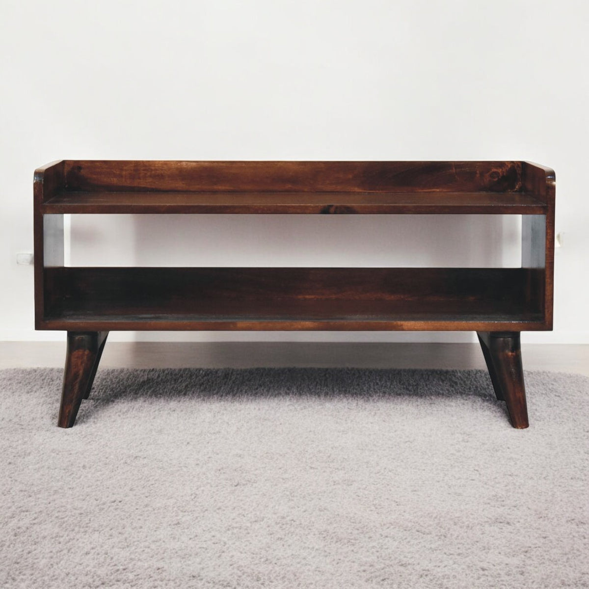 California Walnut Nordic Storage Bench | Hidden Storage