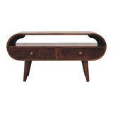 California Walnut Circular TV Stand TV Media Unit