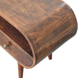 California Walnut Circular TV Stand TV Media Unit