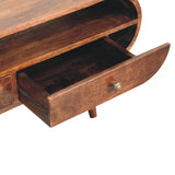 California Walnut Circular TV Stand TV Media Unit
