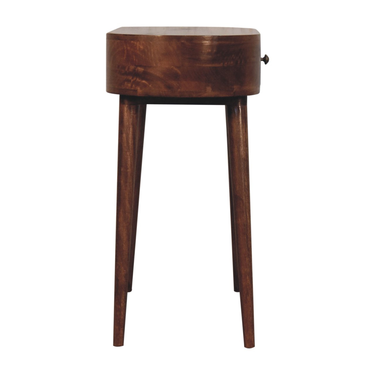 Honey Caramel Rounded Small Console Table | California Walnut Mango Wood