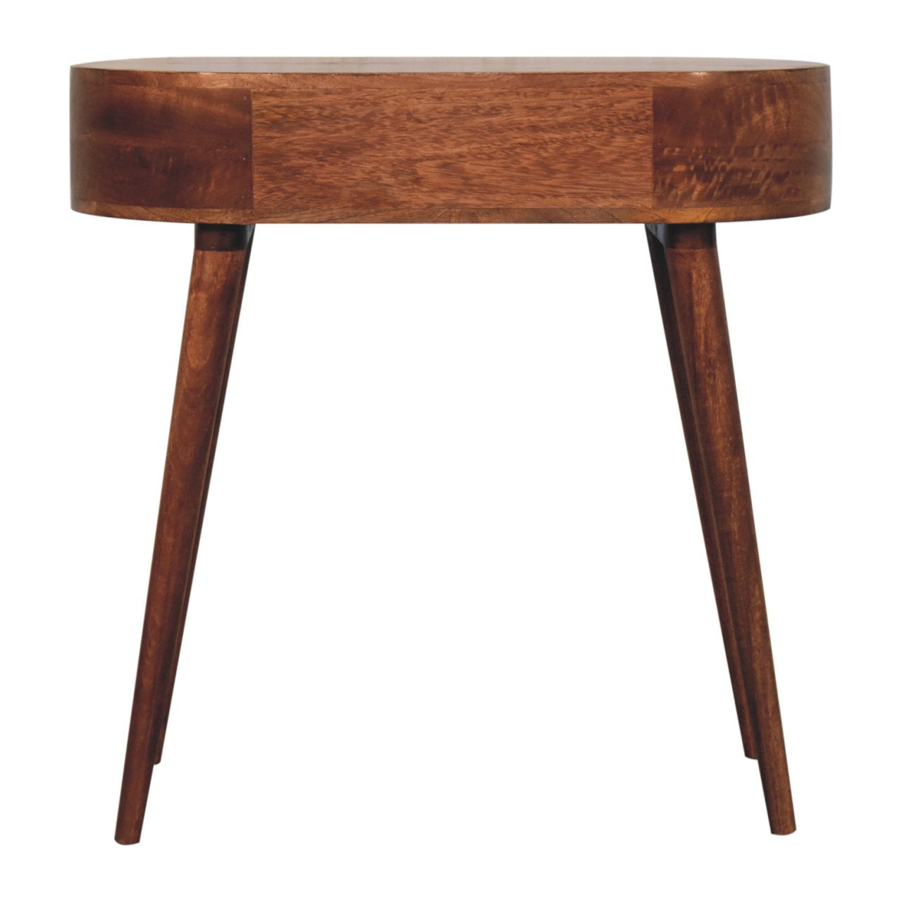 Honey Caramel Rounded Small Console Table | California Walnut Mango Wood