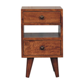 Mini Classic Multi Honey Caramel Bedside Table