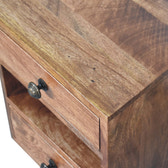 Mini Classic Multi Honey Caramel Bedside Table