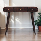 California Walnut Dressing Table with Foldable Mirror