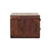Curved California Walnut Wall Mounted Bedside Table | Wall-Mounted