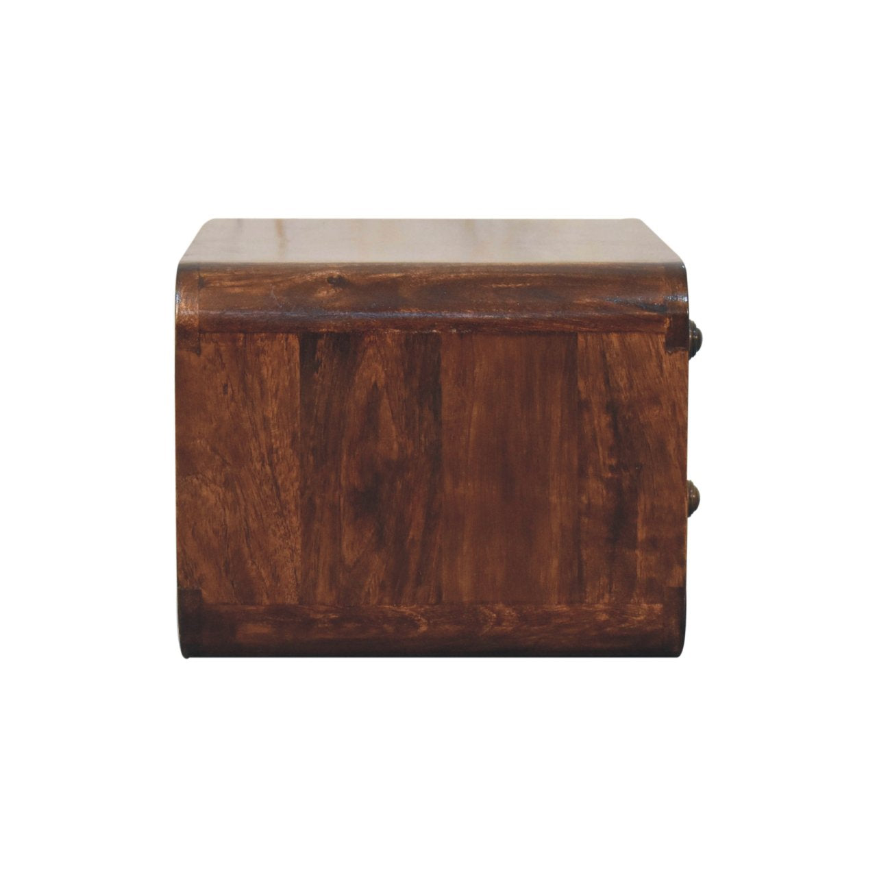 Curved California Walnut Wall Mounted Bedside Table | Wall-Mounted