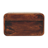 Curved California Walnut Wall Mounted Bedside Table | Wall-Mounted