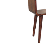 Mini Honey Caramel Curved Open Bedside Table