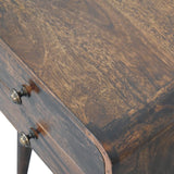 Curved California Walnut Bedside Table