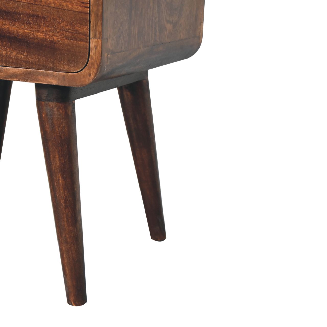 Curved California Walnut Bedside Table