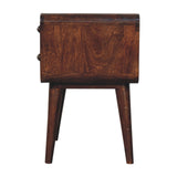 Curved California Walnut Bedside Table