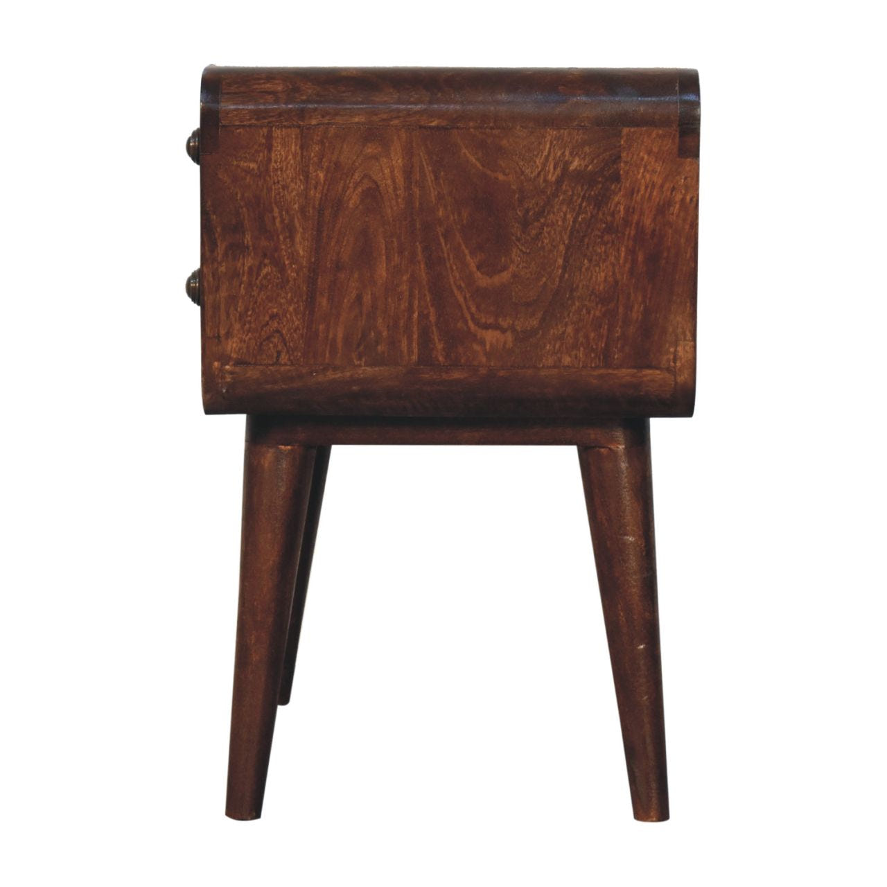 Curved California Walnut Bedside Table