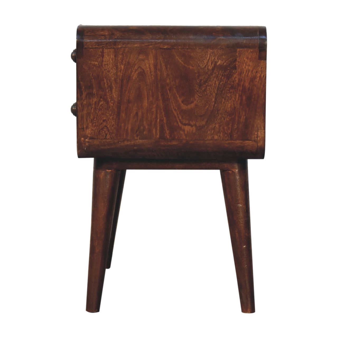 Curved California Walnut Bedside Table