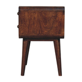 Curved California Walnut Bedside Table