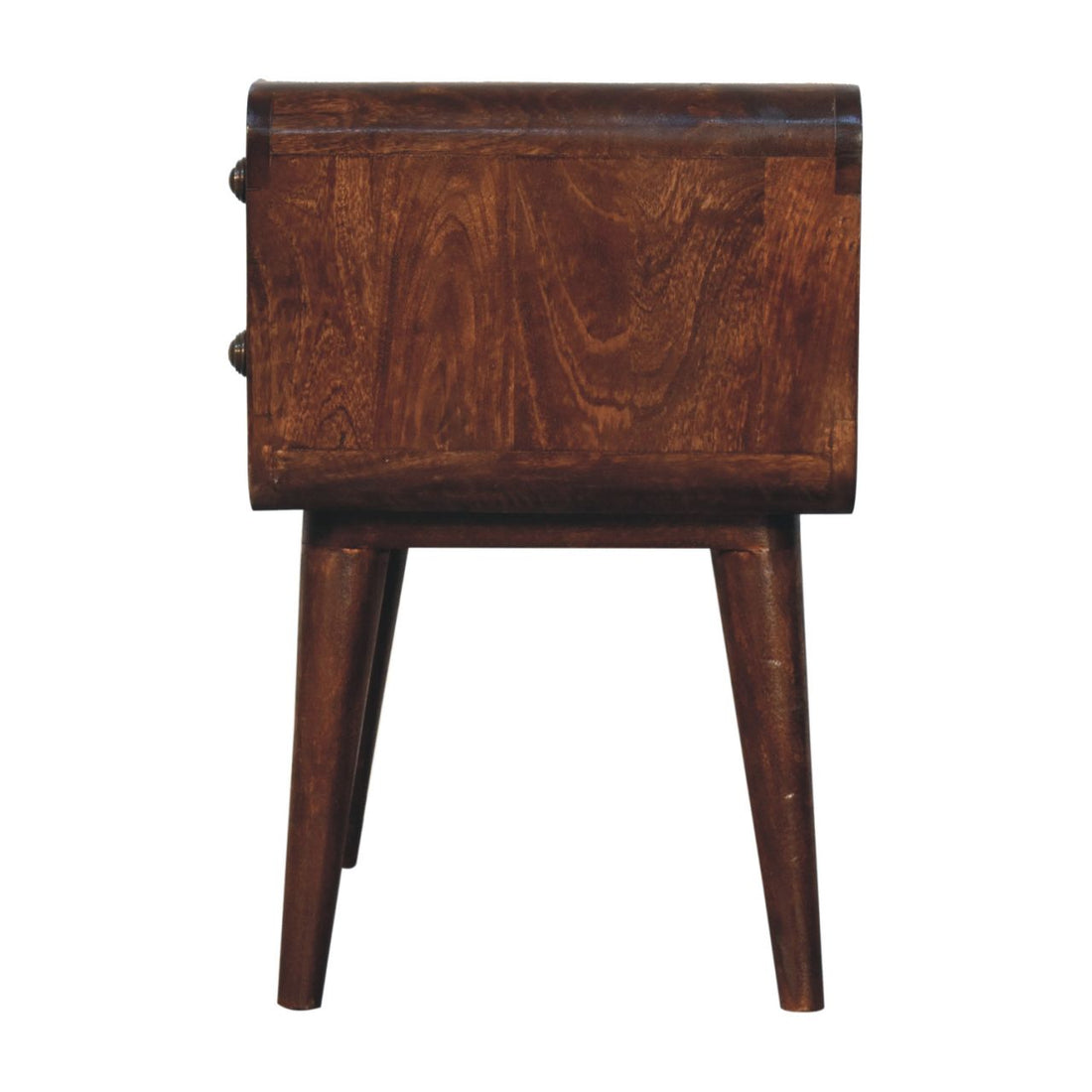 Curved California Walnut Bedside Table