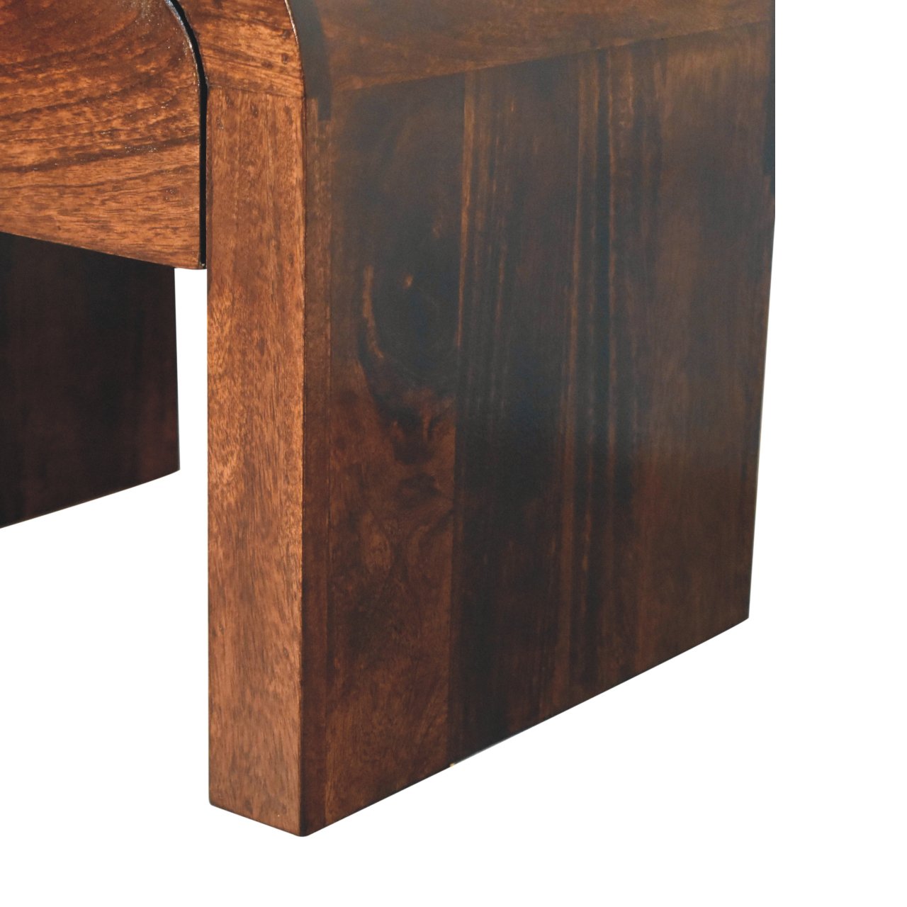 California Walnut Disc Bedside Table