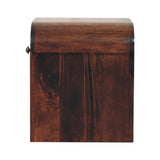 California Walnut Disc Bedside Table