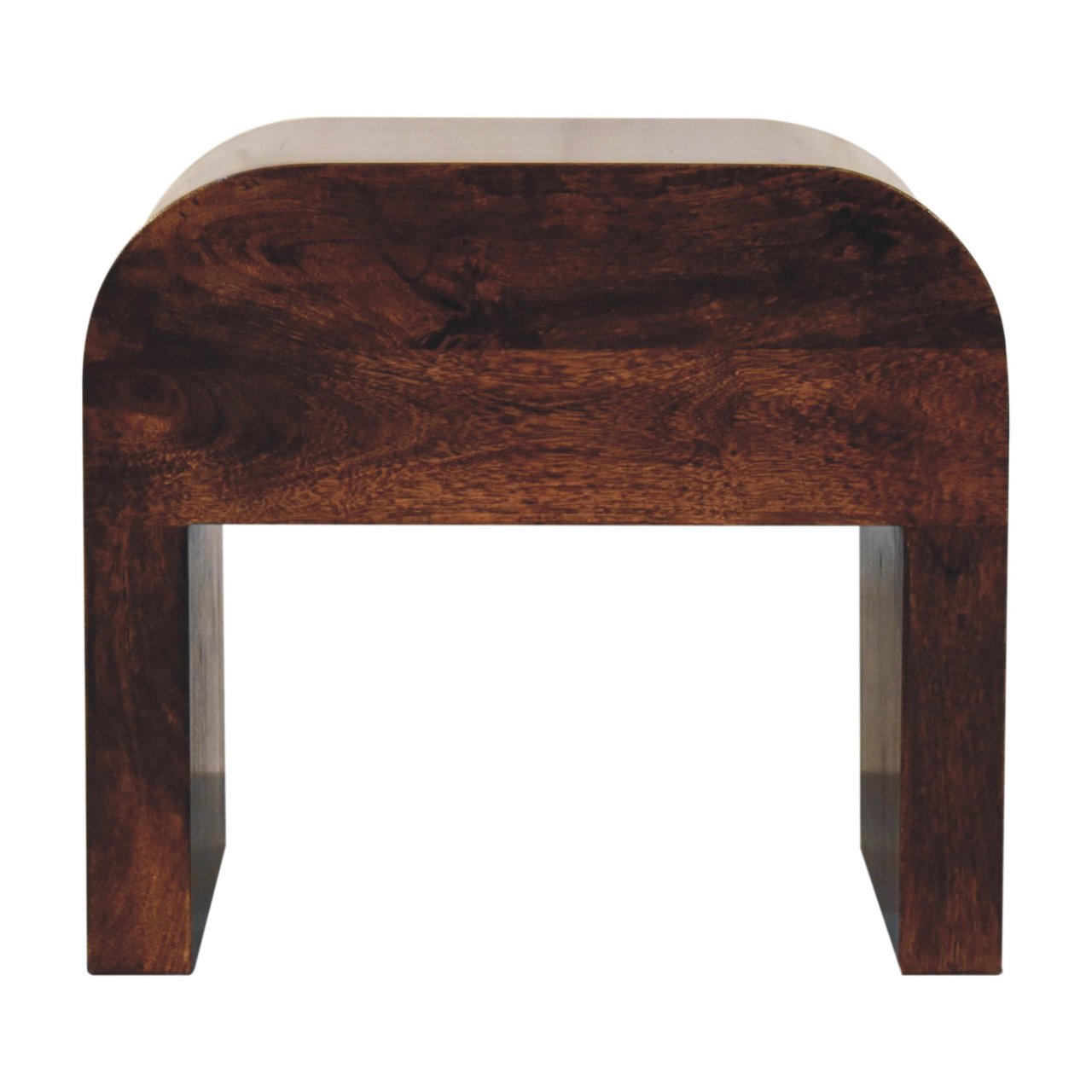 California Walnut Disc Bedside Table