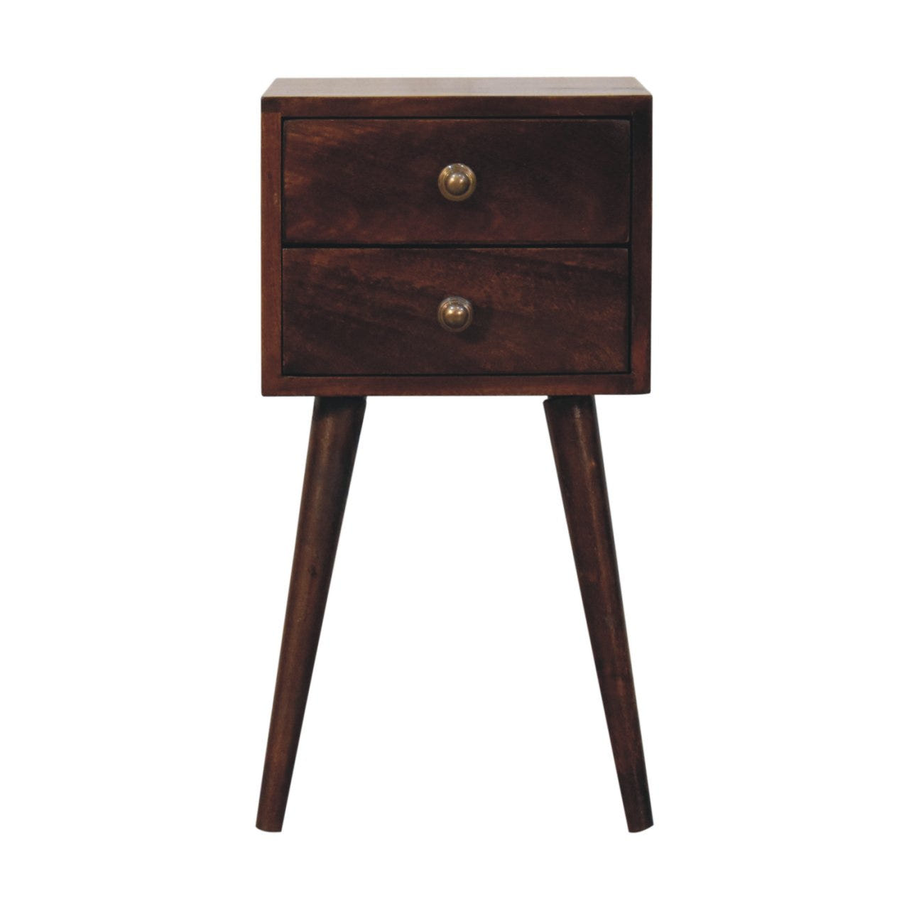 Mini 2-DrawerCalifornia Walnut Bedside Table