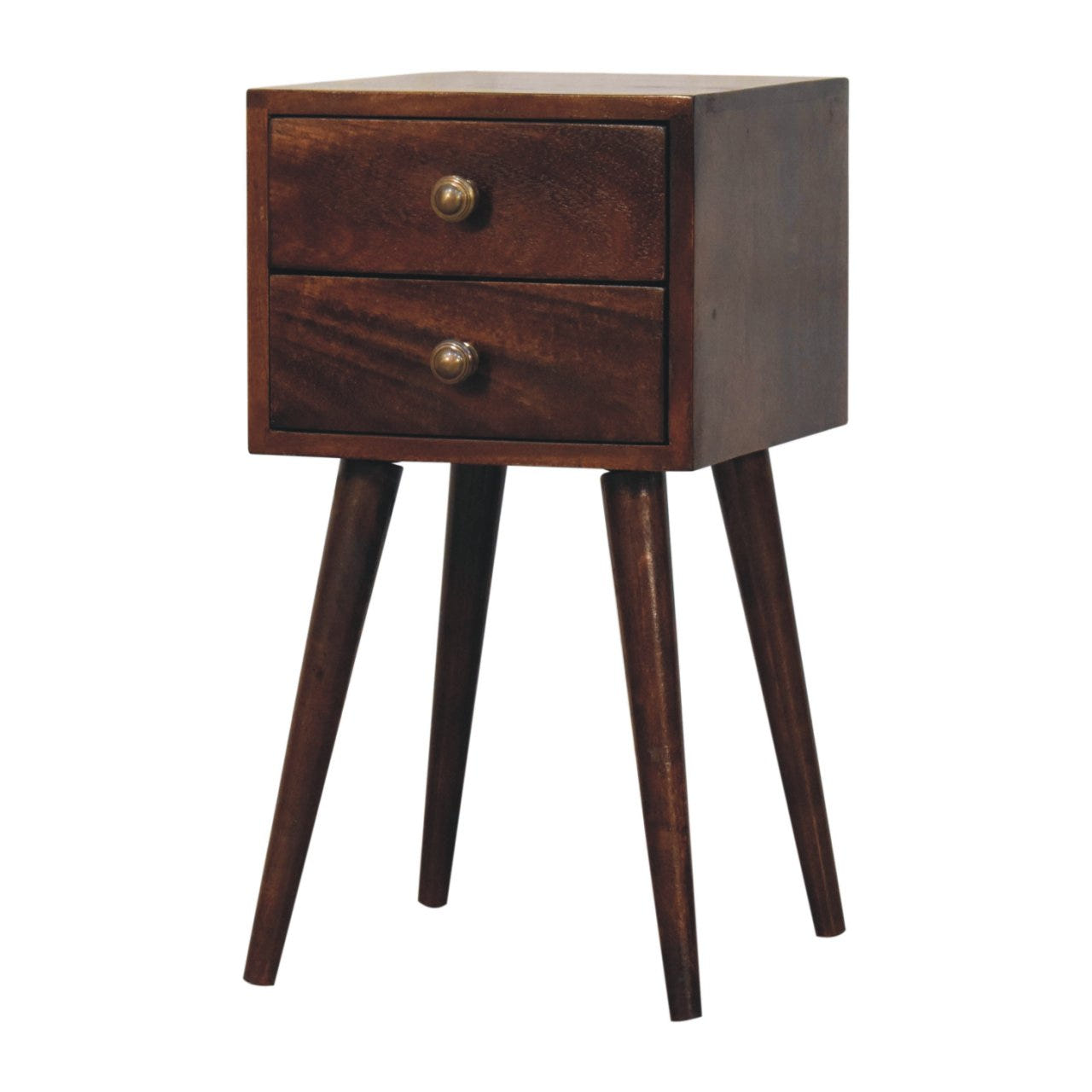 Mini 2-DrawerCalifornia Walnut Bedside Table