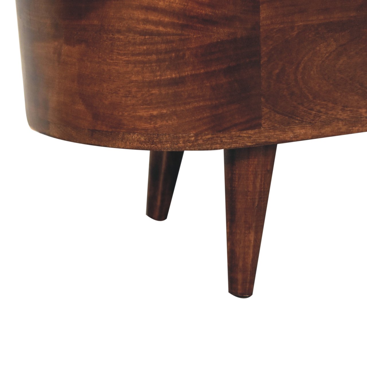 California Walnut Rounded Lid up Blanket Box Storage Bench