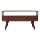 Curved California Walnut Media Unit
