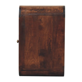 California Walnut Curved Edge Bedside Table