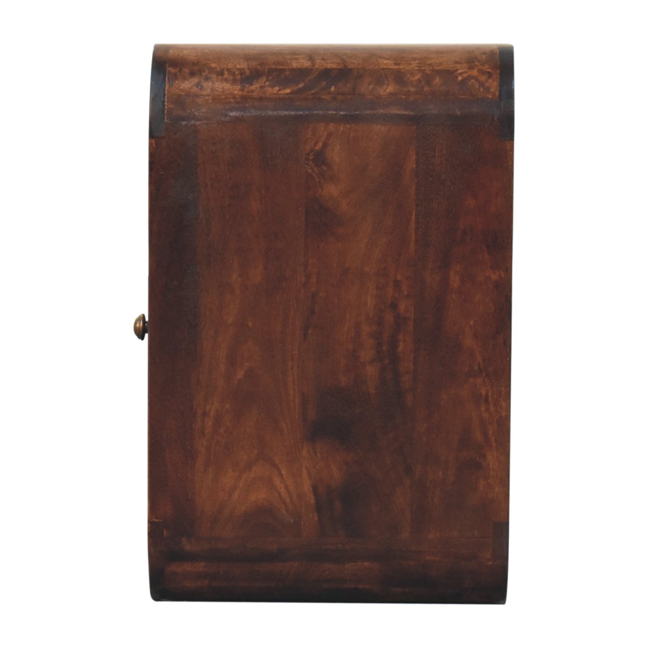 California Walnut Curved Edge Bedside Table