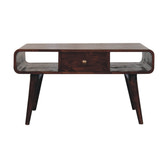 Curved California Walnut Coffee Table