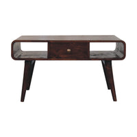 Curved California Walnut Coffee Table