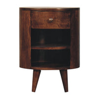 Cortez California Walnut Bedside Table